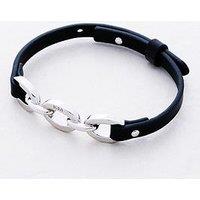 Karen Millen Chain Link Leather Bracelet