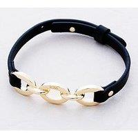 Karen Millen Chain Link Leather Bracelet