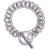 Karen Millen Crystal Bar & Hoop Chain Bracelet