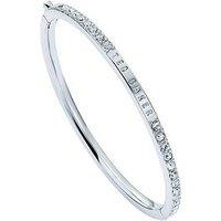Ted Baker Claudia: Narrow Crystal Hinged Bangle Bracelet