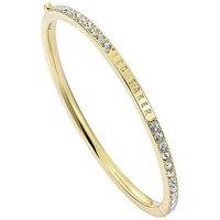Ted Baker Claudia: Narrow Crystal Hinged Bangle Bracelet