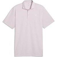 Puma Mens Golf Pure 3.0 Regular Fit 4-Way Stretch Quick-Dry Polo Shirt - Pink