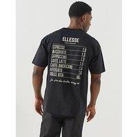 Ellesse Mens Dolce Vita Back Print Crew Neck T-Shirt - Black