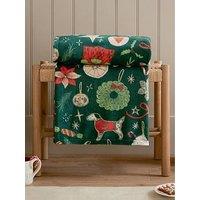 Duvet Day Festive Treats 130X150 Throw Emerald