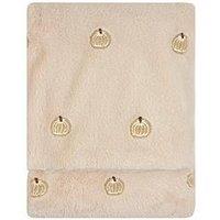 Furn Autumn Pumpkins 130X180 Throw Natural