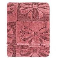 Furn Fur Boucle Big Bows 140X180 Throw Pink