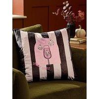 Furn Spooky Spritz 45X45 Polyester Cushion Pink/Mono