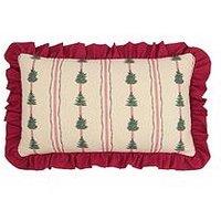 Furn Spruce Stripes 30X50 Polyester Cushion Linen/ Dark Red