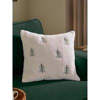 Furn Winter Pines 45X45 Polyester Cushion Ecru