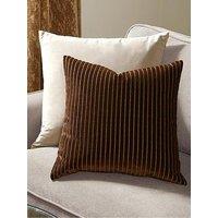Paoletti Savoy Stripe 50X50 Polyester Cushion Chocolate