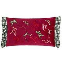 Furn Ditsy Bows 30X50 Polyester Cushion Red/Green