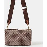Monsoon Monogram Crossbody Bag - Beige