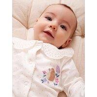 Jojo Maman Bebe Baby Girls Woodland Sleepsuit - Cream