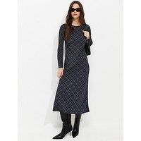 New Look Check Pattern Column Midaxi Dress - Blue