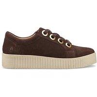 Hush Puppies Tamsin Suede Trainer - Chocolate