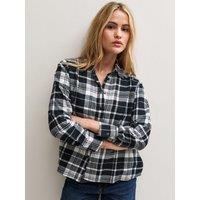 New Look Womens Check Long Sleeve Cotton Shirt - Black