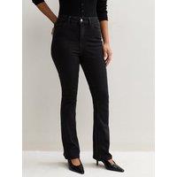New Look Womens Petite Quinn Waist Enhance Bootcut Jeans - Black