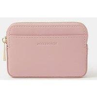Accessorize Box Coin Purse Zip Wallet - Pink