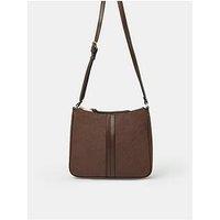 Accessorize Suedette Embossed Crossbody Bag