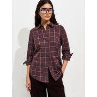 New Look Womens Check Soft Cotton Shirt - Red