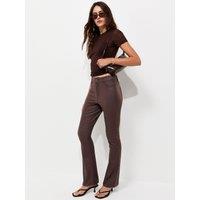 New Look Womens Coated Bootcut Jeans - Brown