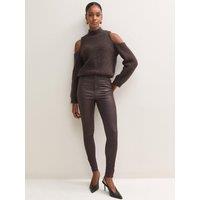New Look Womens Jenna Coated Skinny Leg Jeans - Brown