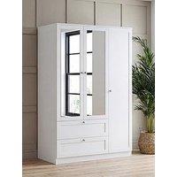 Vida Designs Altino 3 Door 2 Drawer Mirrored Wardrobe