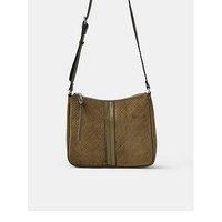 Accessorize Suedette Embossed Crossbody