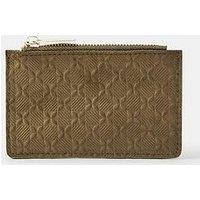 Accessorize Suedette Zip Cardholder - Green