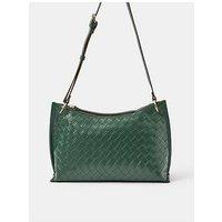 Accessorize Woven Crossbody Bag - Green