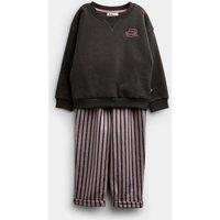 Jojo Maman Bebe Toddler Boys 2 Piece Jeep Sweatshirt & Stripe Jogger Set - Grey