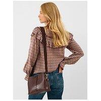 Accessorize Croc-Effect Shoulder Bag - Brown