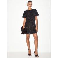 New Look Womens Go Shirley Sequin Lined Mini Dress - Brown