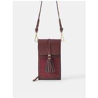 Accessorize Tassel Charm Phone Bag - Red