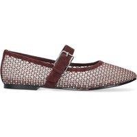 Bibi Lou Nashira Mesh & Leather Ballet Flats - Burgundy