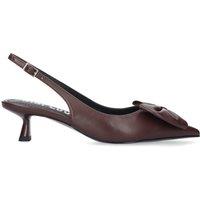 Bibi Lou Gaela Leather Bow Slingback Kitten Heels 40 - Burdundy