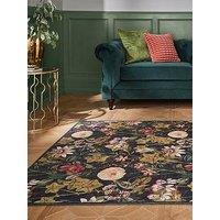 Clarke & Clarke Clarke & Clarke Passiflora Noir Washable Rug
