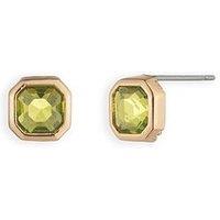 Lauren By Ralph Lauren Lauren Ralph Lauren Gold Tone & Olive Green Stud Earrings