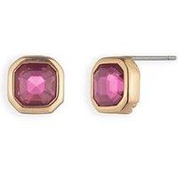 Lauren By Ralph Lauren Lauren Ralph Lauren Gold Tone & Fuschia Pink Stud Earrings