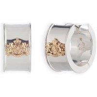 Lauren By Ralph Lauren Lauren Ralph Lauren Silver & Gold Tone Crest Logo Hoop Earrings