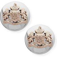 Lauren By Ralph Lauren Lauren Ralph Lauren Crest Stud Earrings Featuring A Two Tone Design In Gold And Silver