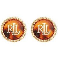 Lauren By Ralph Lauren Lauren Ralph Lauren Gold & Tort Logo Stud Earrings