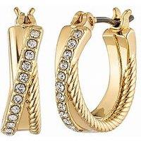 Lauren By Ralph Lauren Lauren Ralph Lauren Gold Crystal 15Mm Twisted Hoop Earrings