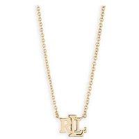 Lauren By Ralph Lauren Lauren Ralph Lauren Gold Logo Pendant Necklace