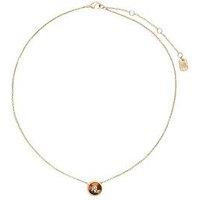Lauren By Ralph Lauren Lauren Ralph Lauren Gold & Tort Logo Pendant Necklace