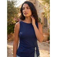 Roman Dusk Hardware Trim Tank Top - Navy
