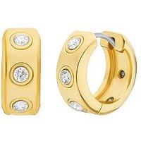 Michael Kors Stone Station Huggie Earrings - Gold