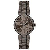 Armani Exchange Audora Two-Hand Brown Stainless Steel Watch
