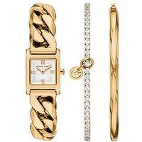 Michael Kors Georgie Two-Hand Gold-Tone Watch And Bracelet Set