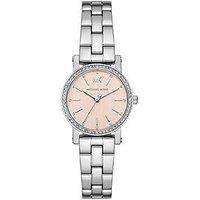 Michael Kors Corey Silver Pink Dial Three-Hand Watch